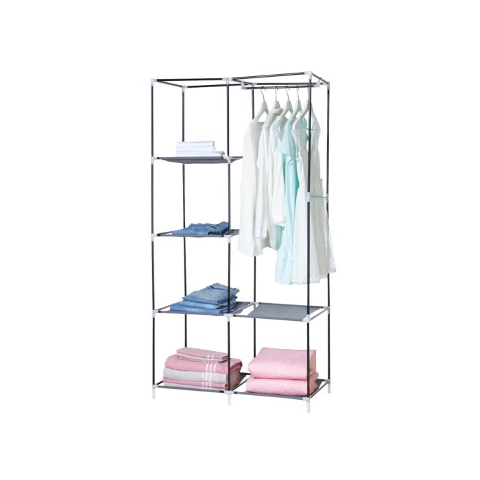 Kleiderschrank aus Vlies, B 90 cm, grau
