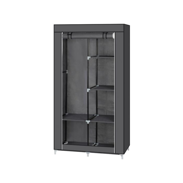 Kleiderschrank aus Vlies, B 90 cm, grau