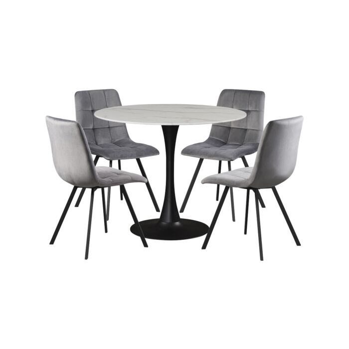 Set de 4 chaises «Chilli», gris