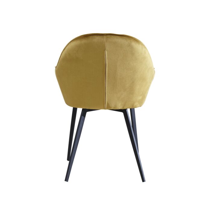 Chaises «Diego», set de 2, velours moutarde
