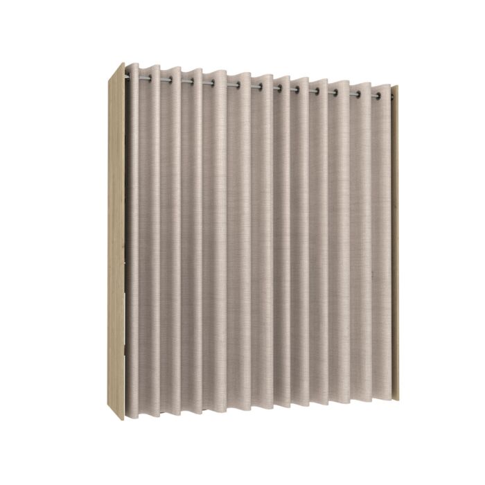 Armoire dressing «Rado» avec rideau, décor chêne