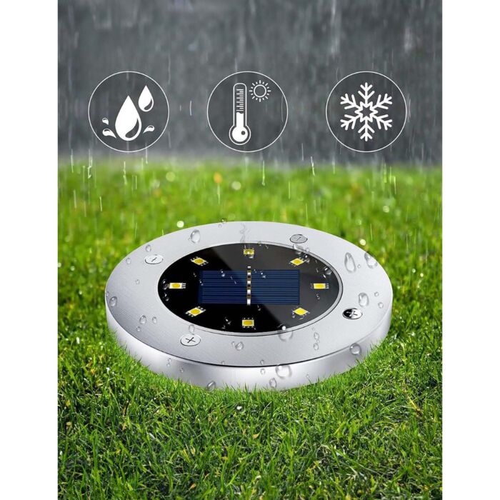 Lampes disques solaires LED, 4 pièces