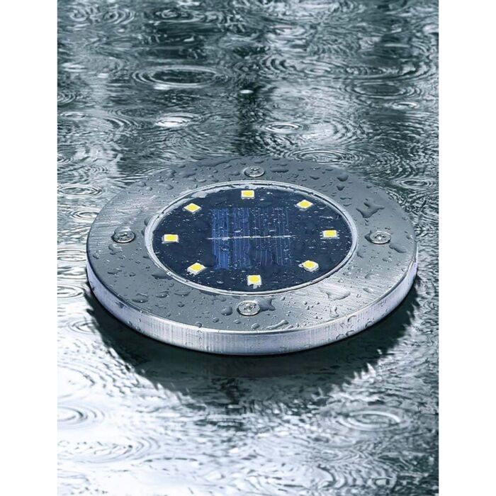 Lampes disques solaires LED, 4 pièces