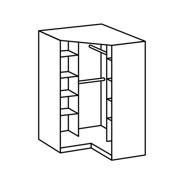 Armoire d'angle «Mage», L 95 x H 198 x P 95 cm, décor chêne
