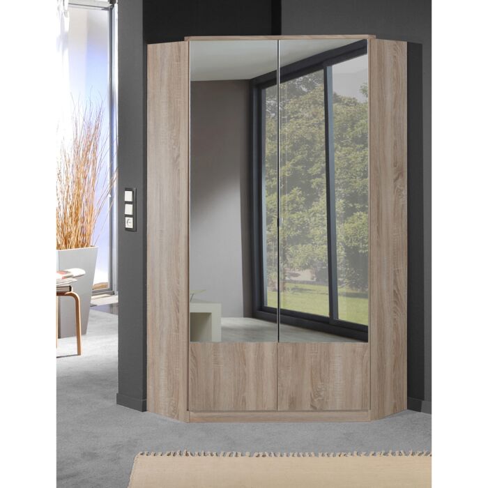 Armoire d'angle «Mage», L 95 x H 198 x P 95 cm, décor chêne