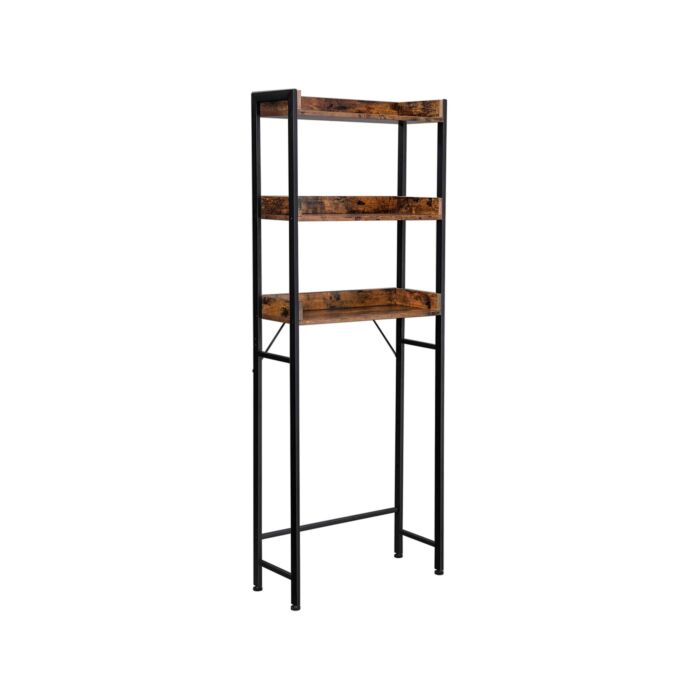 SONGMICS Meuble WC «Indus», L 63 x H 165 x P 25 cm, brun/noir