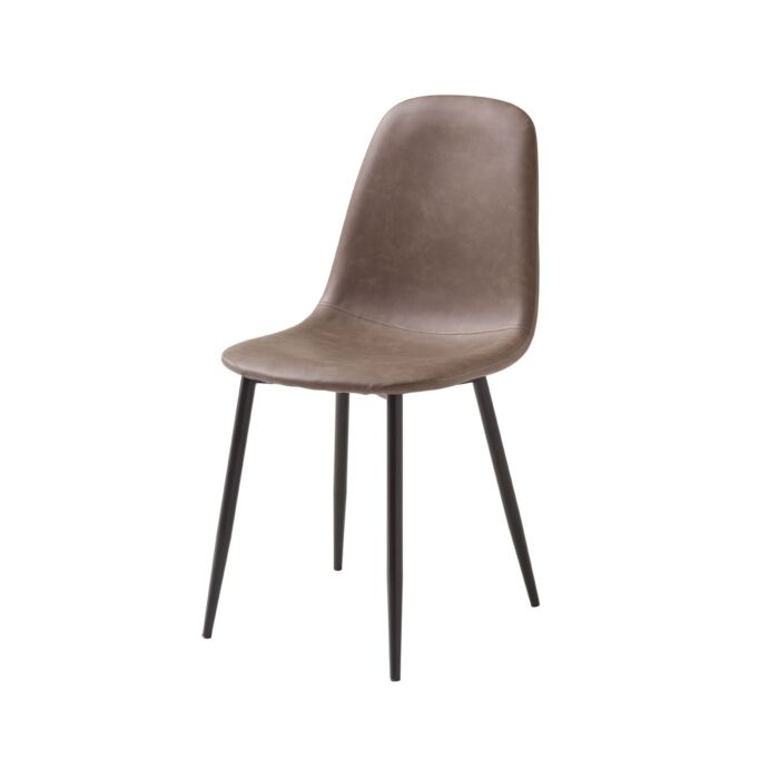 Chaises vintage «Elena», set de 4, marron