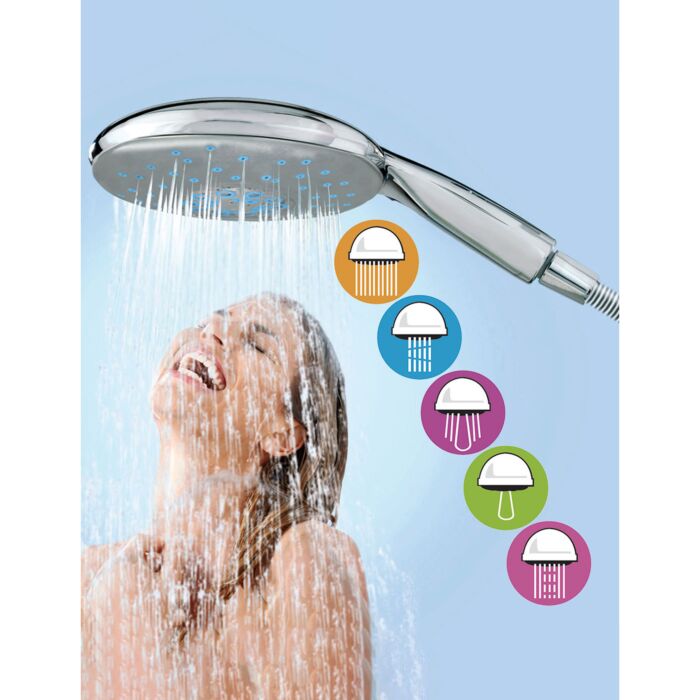 Regen-Duschkopf «Wellness» mit 5 verschiedenen Programmen main product photo