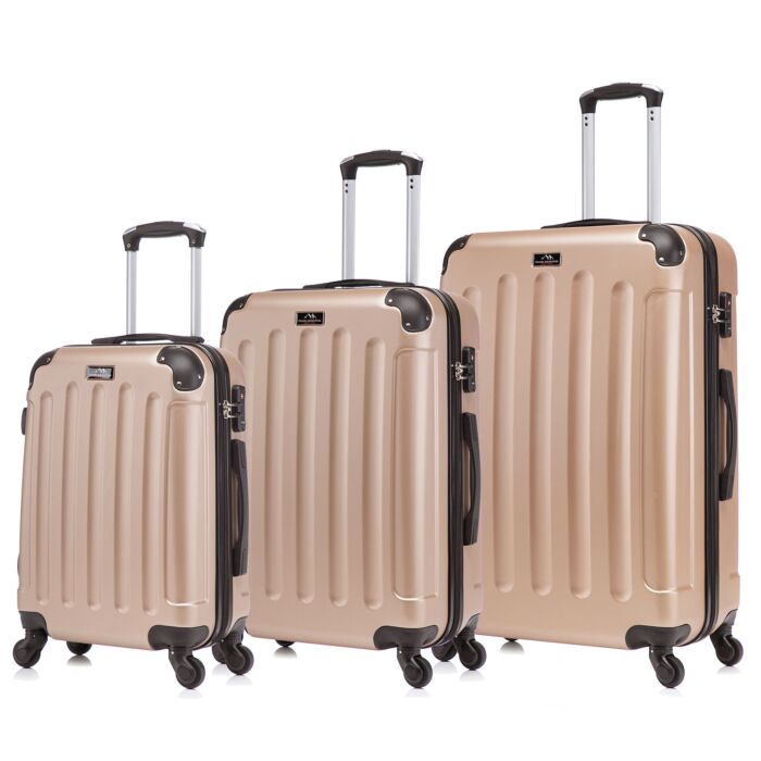 Travel Expedition Kofferset «Star», 3-teilig , champagner