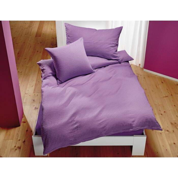Linge de lit Satin-Seersucker uni