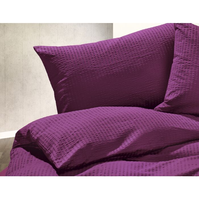 Linge de lit Satin-Seersucker uni