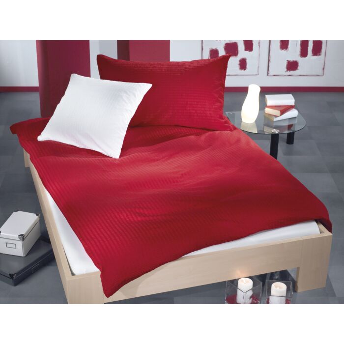 Linge de lit Satin-Seersucker uni