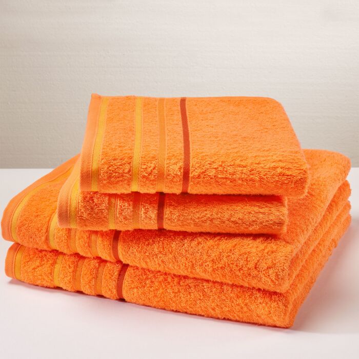 Linges éponge, set de 4 , orange