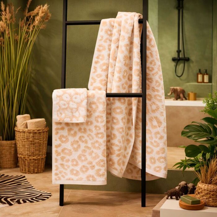Linge éponge au design animal chic