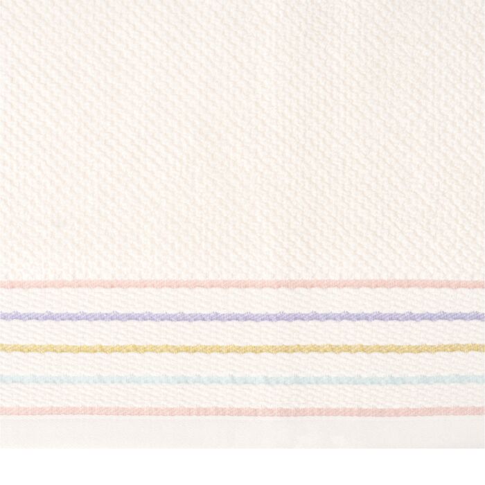 Linge éponge « Alessa », avec bordure à rayures multicolores, absorbant