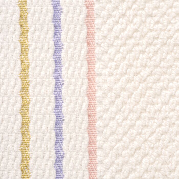 Linge éponge « Alessa », avec bordure à rayures multicolores, absorbant