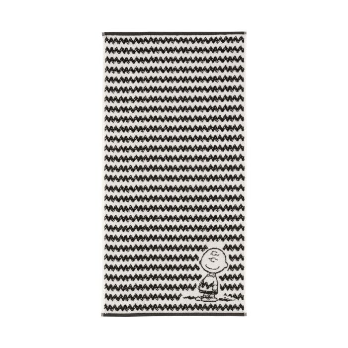 PEANUTS Frottierwäsche «Charlie Brown», Jacquard Zickzack-Design