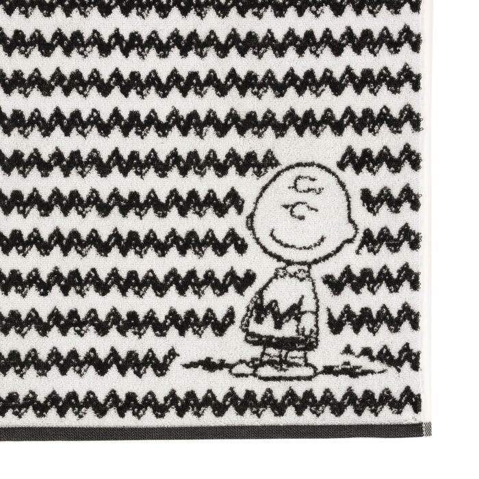 PEANUTS Frottierwäsche «Charlie Brown», Jacquard Zickzack-Design