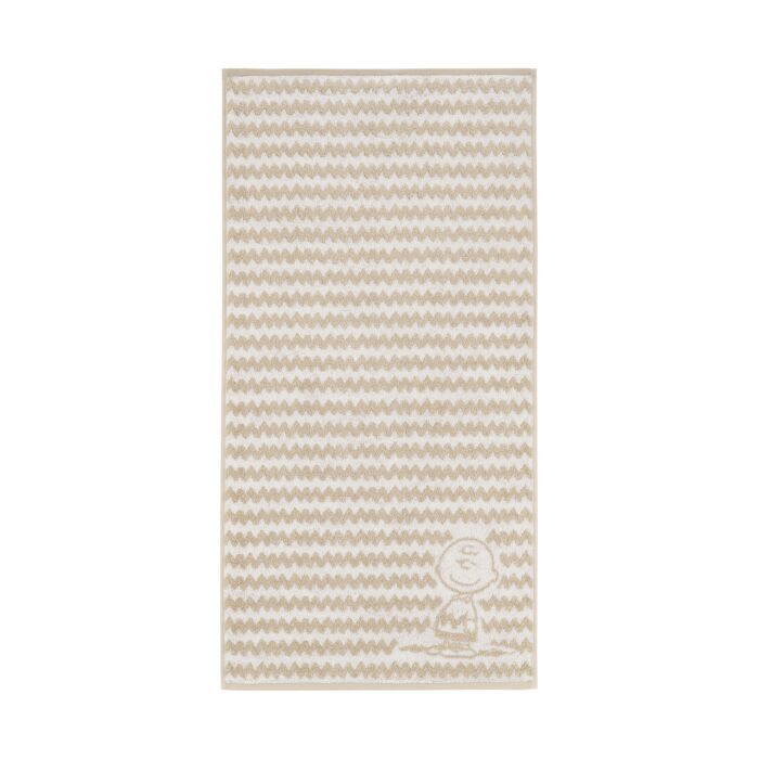 PEANUTS Frottierwäsche «Charlie Brown», Jacquard Zickzack-Design