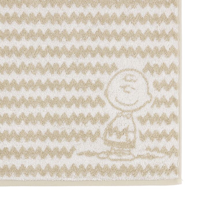 PEANUTS Frottierwäsche «Charlie Brown», Jacquard Zickzack-Design