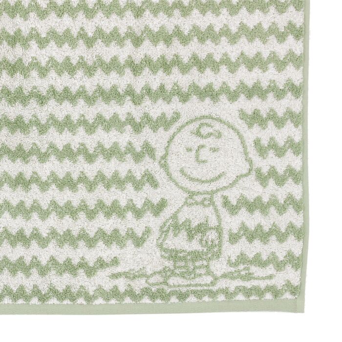 PEANUTS Frottierwäsche «Charlie Brown», Jacquard Zickzack-Design