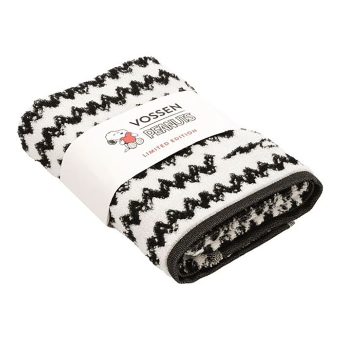 Linge éponge PEANUTS « Charlie Brown », motif zigzag jacquard main product photo