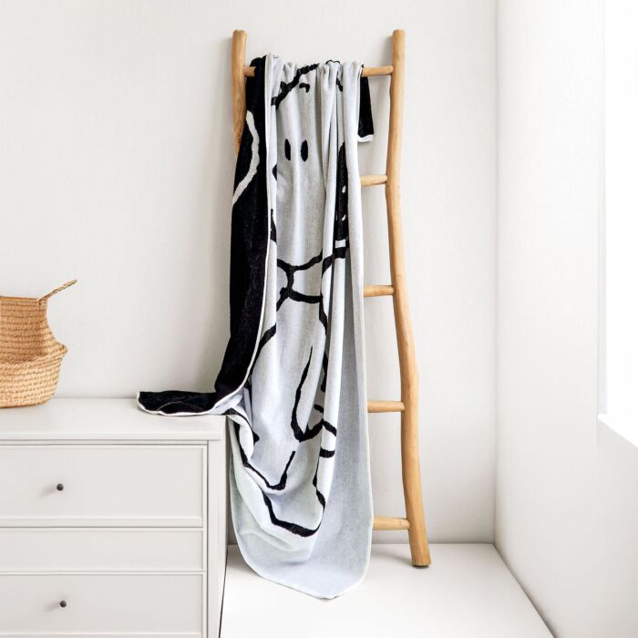 Linge de plage PEANUTS « Snoopy Beach », velours, 100x180 cm main product photo