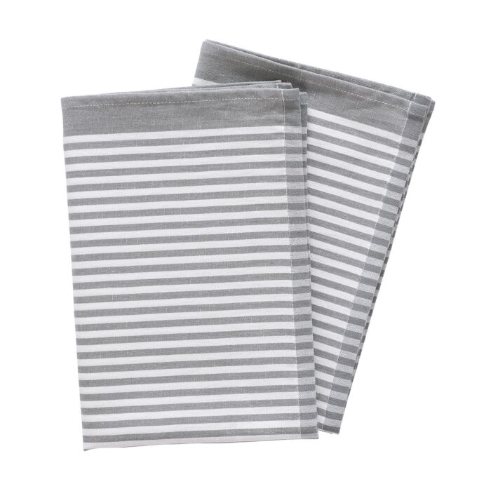 Linge de cuisine en demi-lin, lot de 2, 50x70 cm