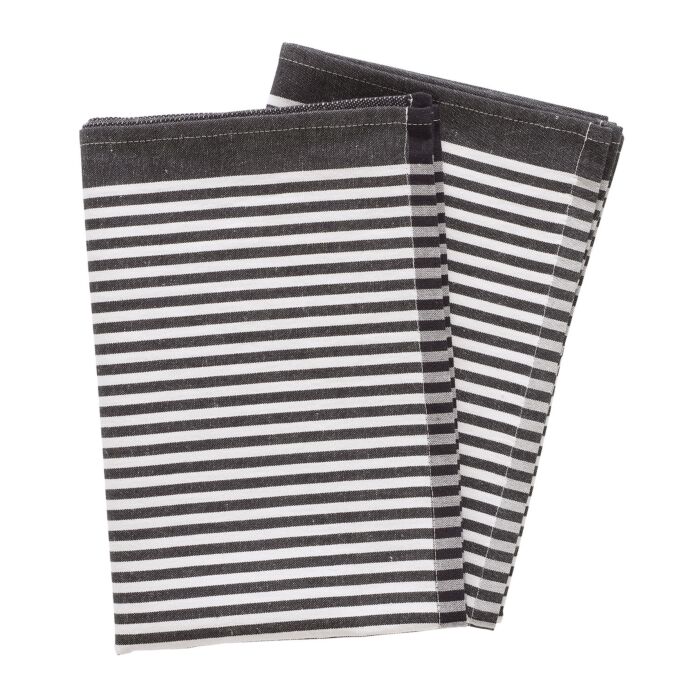 Linge de cuisine en demi-lin, lot de 2, 50x70 cm
