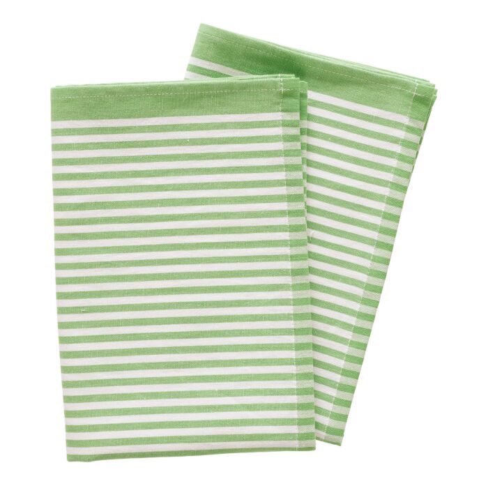 Linge de cuisine en demi-lin, lot de 2, 50x70 cm