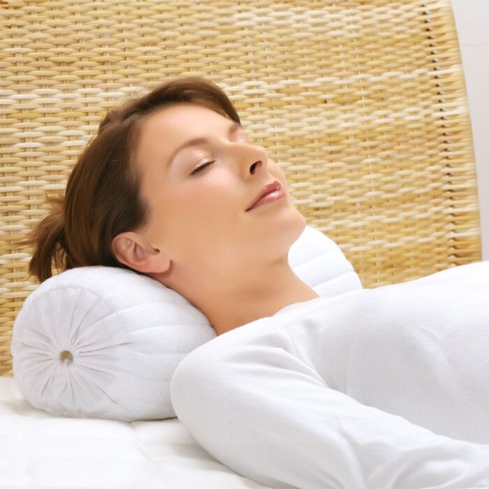 Traversin cervical, lavable, noyau en mousse