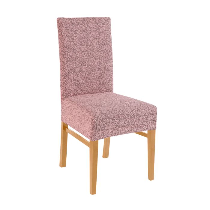 Stuhlhusse mit floralem Rosen-Jaquardmuster, 64x48x48 cm