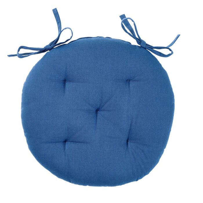 Coussin d'assise surpiqué rond, Ø 40 cm, avec attaches