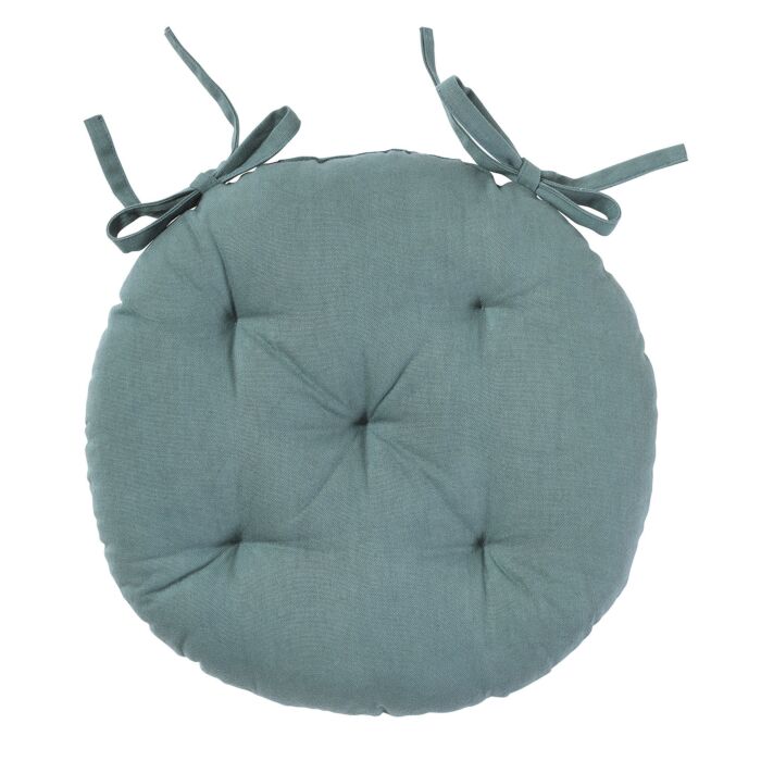 Coussin d'assise surpiqué rond, Ø 40 cm, avec attaches