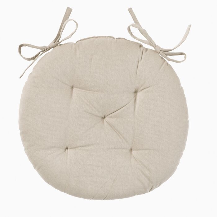 Coussin d'assise surpiqué rond, Ø 40 cm, avec attaches