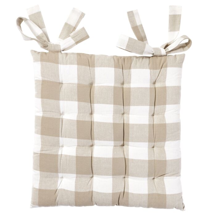 Coussin de siège avec design carreaux