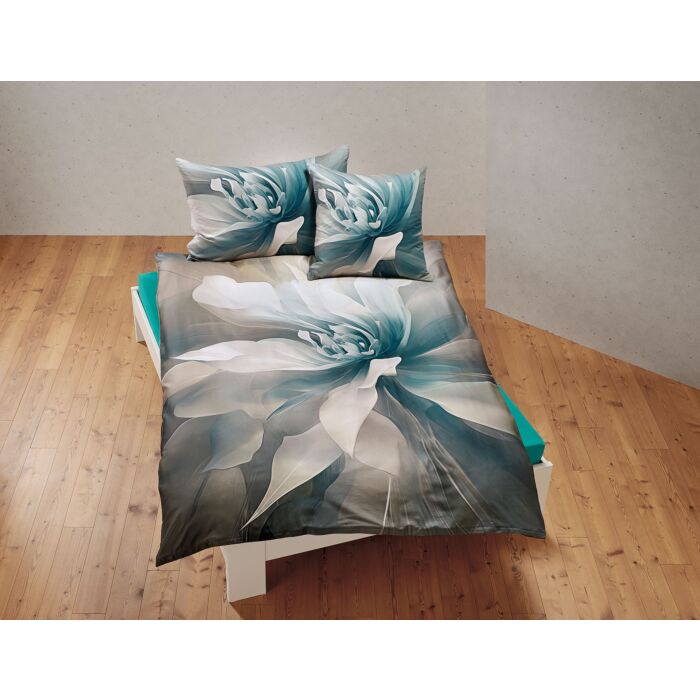 Bettwäsche mit eleganter Blütenkomposition main product photo
