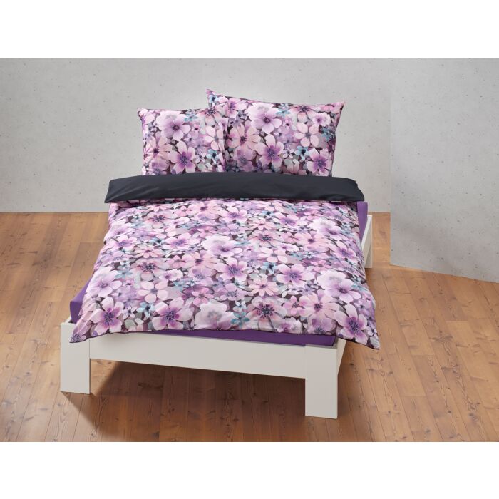 Parure de lit Fleurs XXL , lilas clair