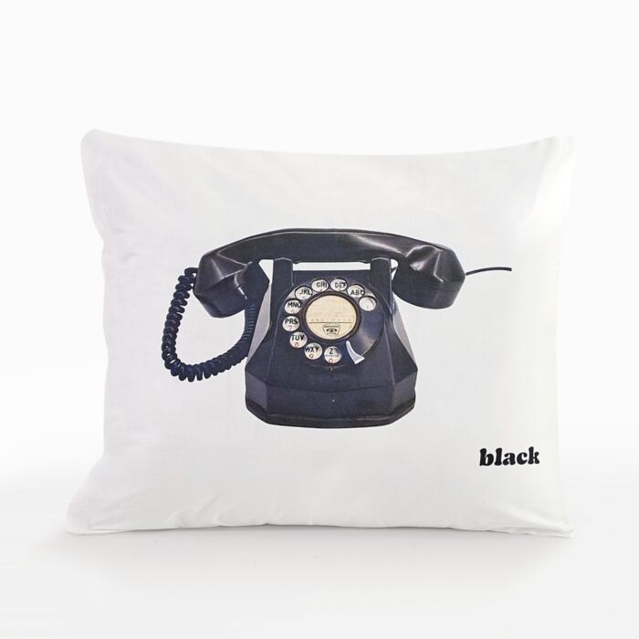 Housse de coussin imprimée téléphone ancien