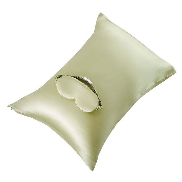Seidenset Kissenbezug und Augenmaske, 50 x 70 cm