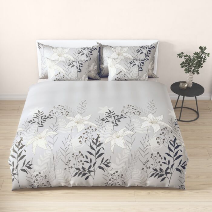 Linge de lit à motifs floraux