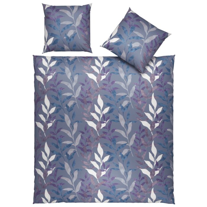 Linge de lit ornée d'un élégant motif de feuilles