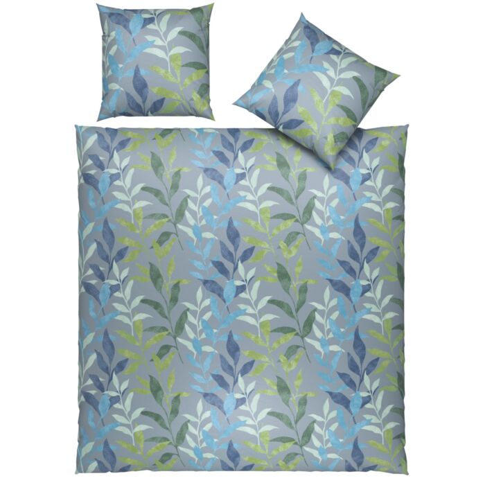 Linge de lit ornée d'un élégant motif de feuilles