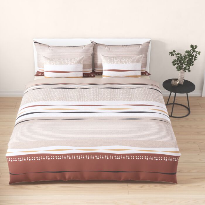 Linge de lit à motifs graphiques