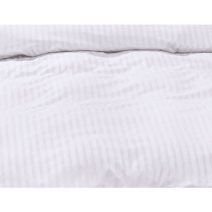Bettwäsche Uni gestreift aus Bio-Satin