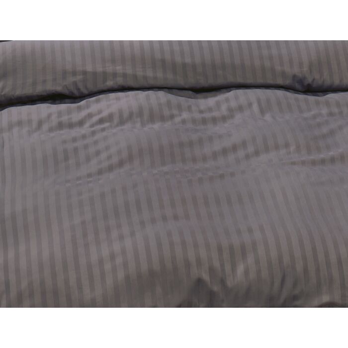 Bettwäsche Uni gestreift aus Bio-Satin