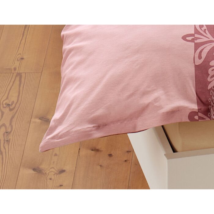 Parure de lit en jersey, motif floral, avec fermeture éclair