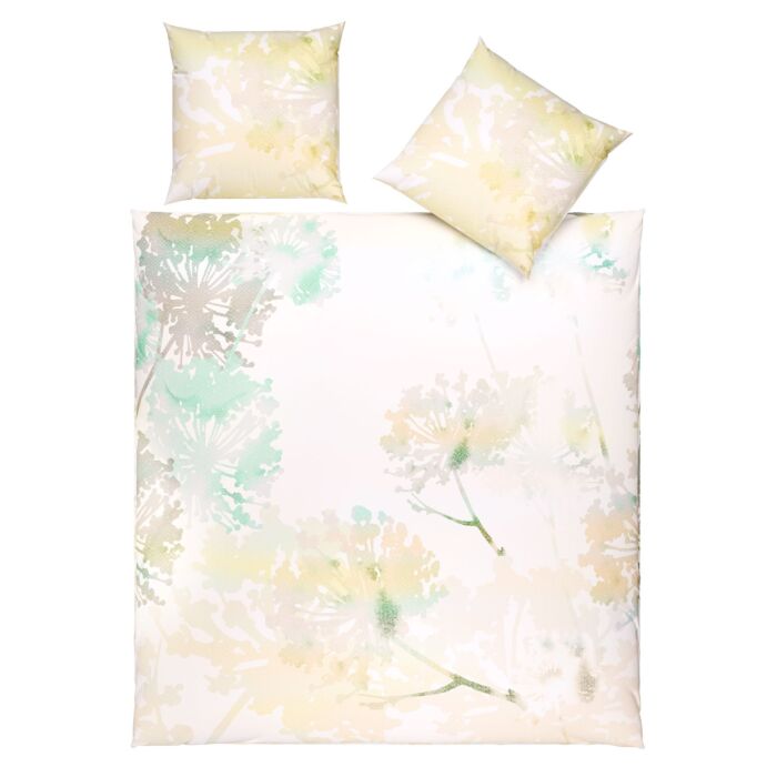 Linge de lit élégant aux pissenlits , vanille