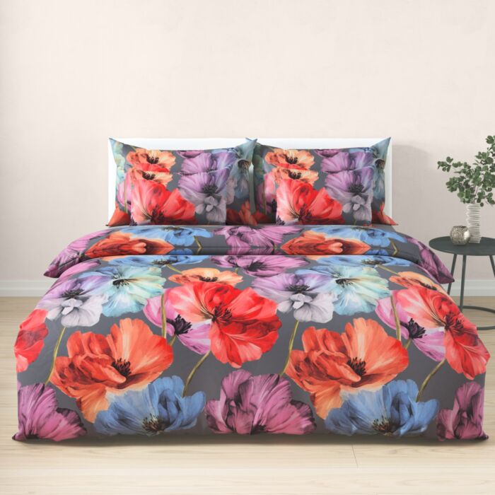 Linge de lit au motif floral moderne