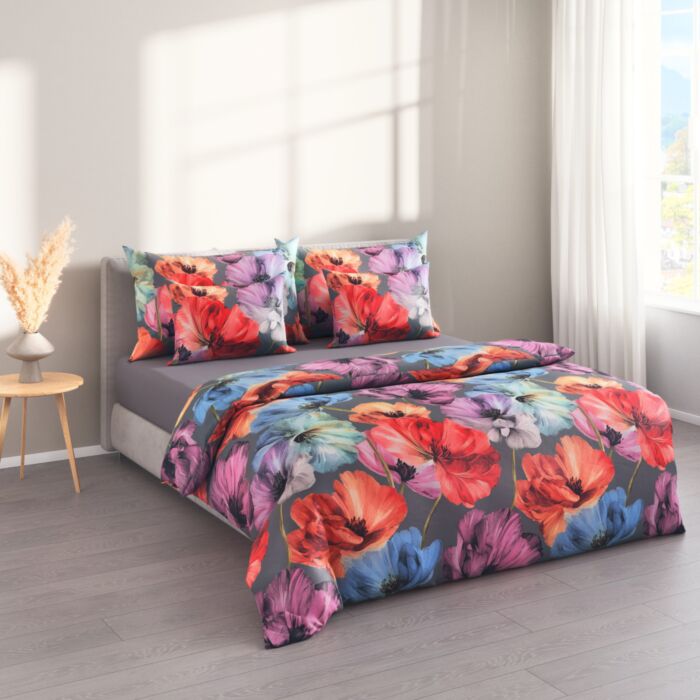 Linge de lit au motif floral moderne